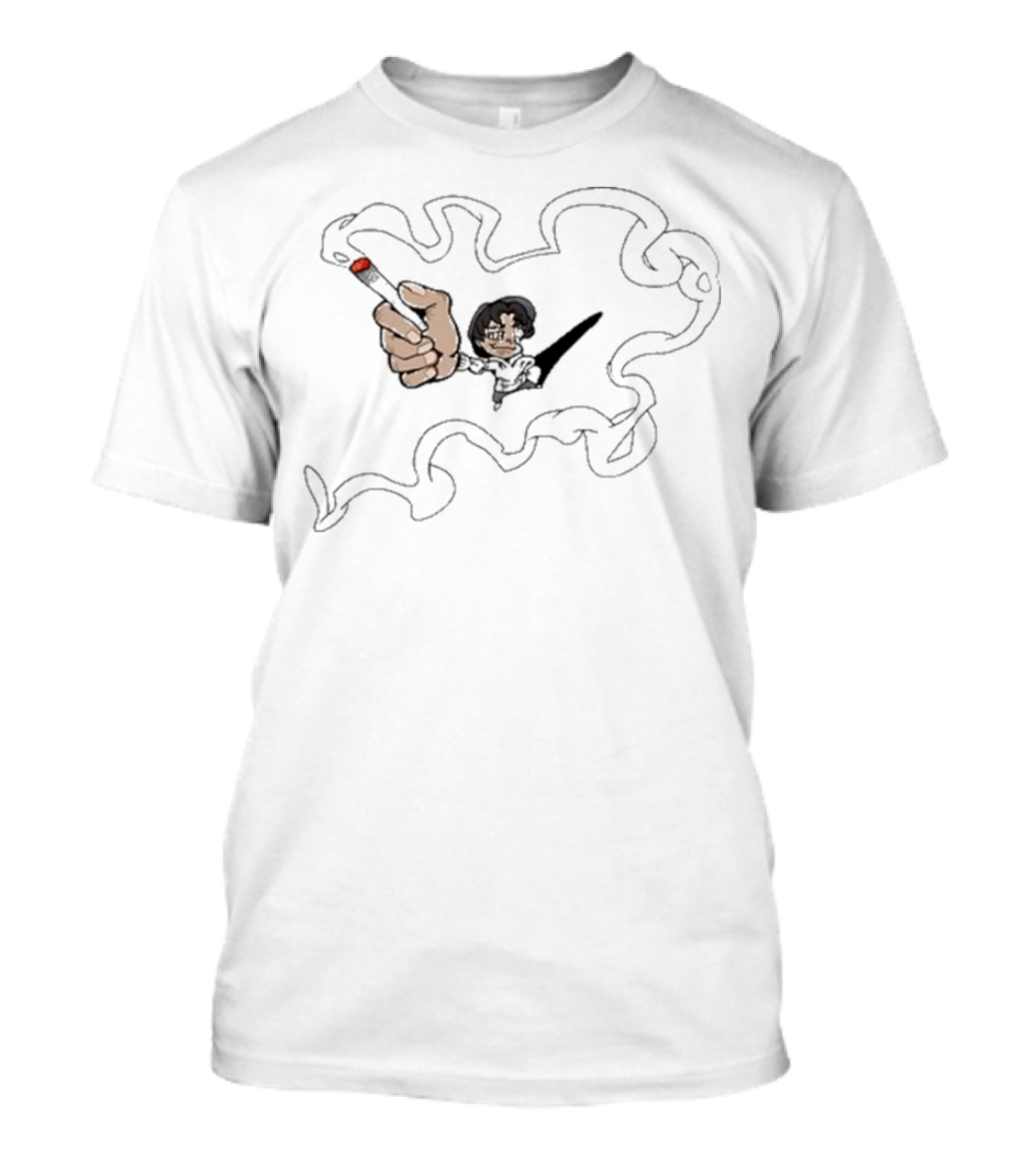 Rav Hand Holding Cigarette With Smoke Swirls T-Shirt