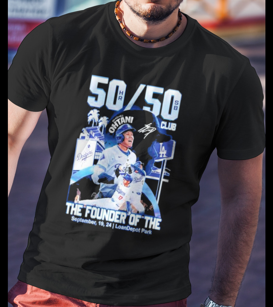 50 HR/50 SB Club Shohei Ohtani The Founder Of The September 19 24 LoanDepot Park T-Shirt