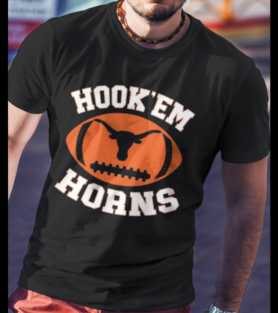 Hook’em Horns Texas Longhorns Football Team Orange T-Shirt