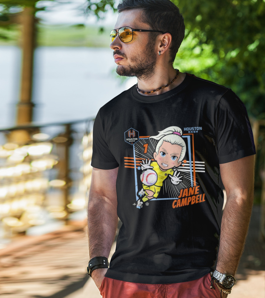 Houston Dash Jane Campbell Chibi Soccer Art 1 T-Shirt
