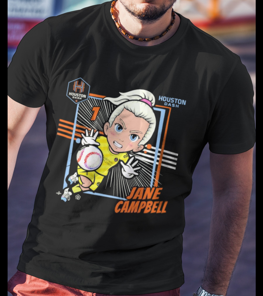 Houston Dash Jane Campbell Chibi Soccer Art 1 T-Shirt
