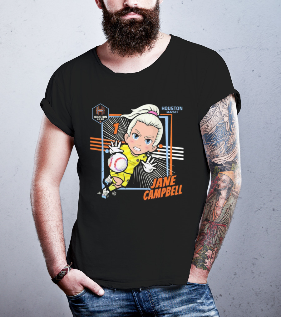 Houston Dash Jane Campbell Chibi Soccer Art 1 T-Shirt