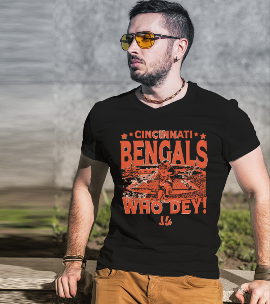 Cincinnati Bengals Who Dey Gameday Football Fan Gear T-Shirt