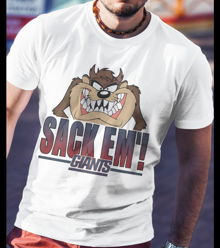Sack Em Taz Looney Tunes Giants T-Shirt