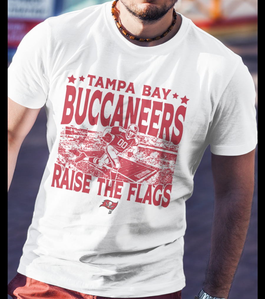 Tampa Bay Buccaneers Raise The Flags Gameday Football Stadium Red T-Shirt