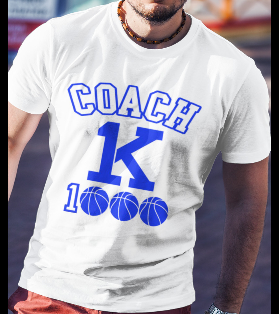 Coach K 1000 Wins Basketball Achievement T-Shirt