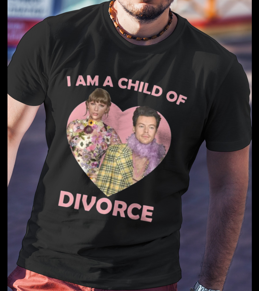 I Am A Child Of Divorce Heart With Floral And Plaid Outfits T-Shirt
