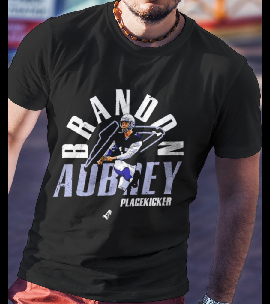 Brandon Aubrey Dallas Cowboys Placekicker Football Action T-Shirt