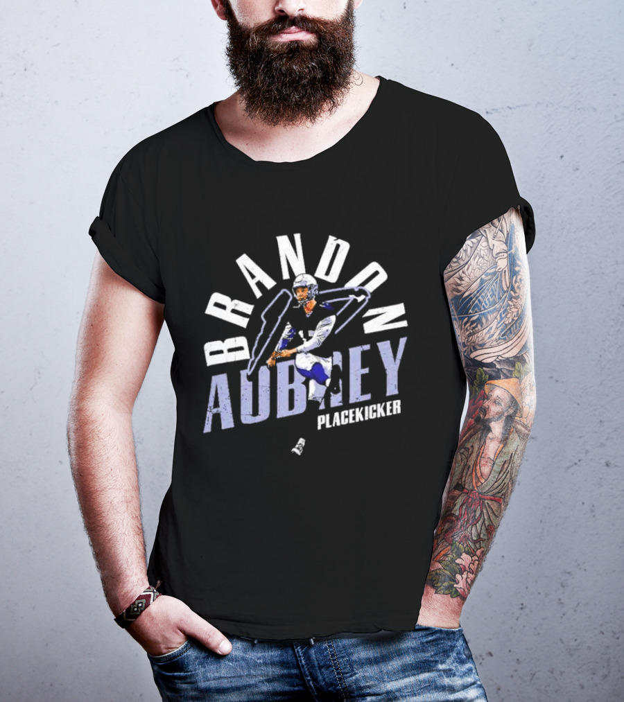 Brandon Aubrey Dallas Cowboys Placekicker Football Action T-Shirt