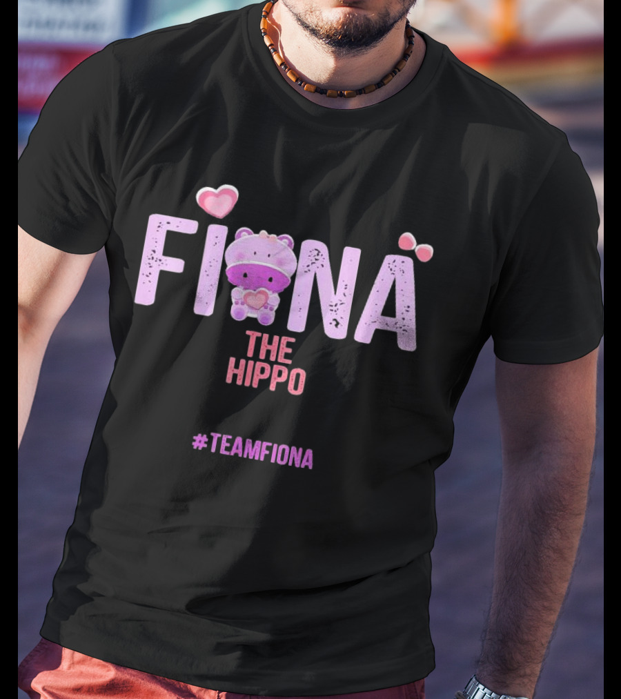 Fiona The Hippo Heart Pink #TeamFiona T-Shirt