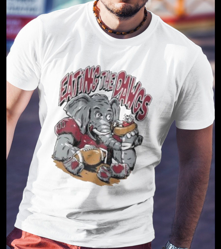 Alabama Crimson Tide Elephant Eating The Dawgs Football Rivalry T-Shirt