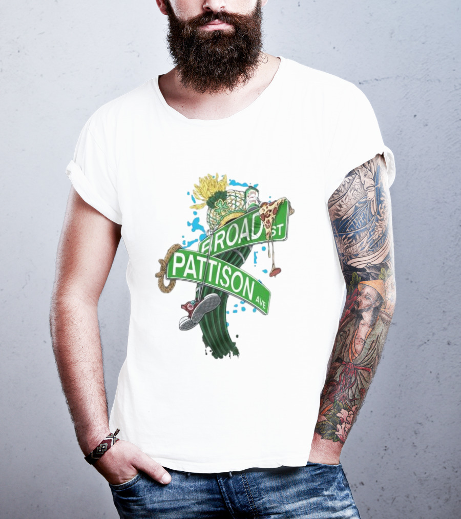 Broad And Pattison Ave Philly Sports With Icons Of Philadelphia Sports And Culture T-Shirt