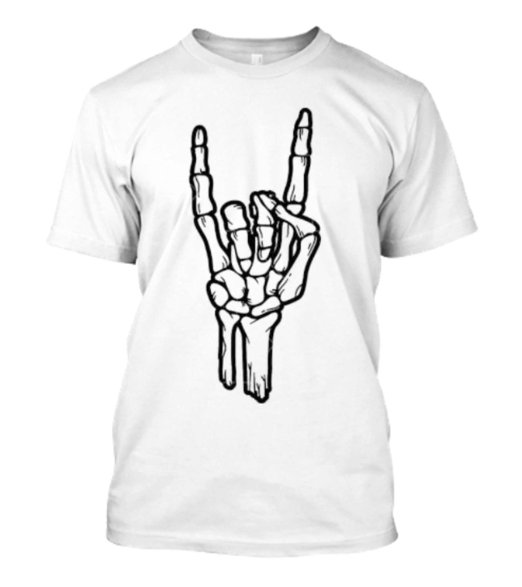 Main Squelette Hand Gesture Rock And Roll Skeleton T-Shirt