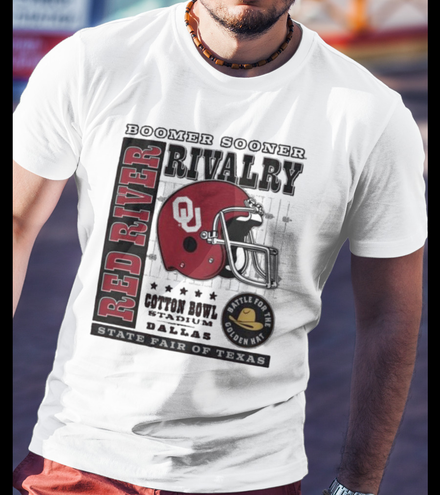 Boomer Sooner Red River Rivalry Cotton Bowl State Fair Of Texas Battle For The Golden Hat T-Shirt