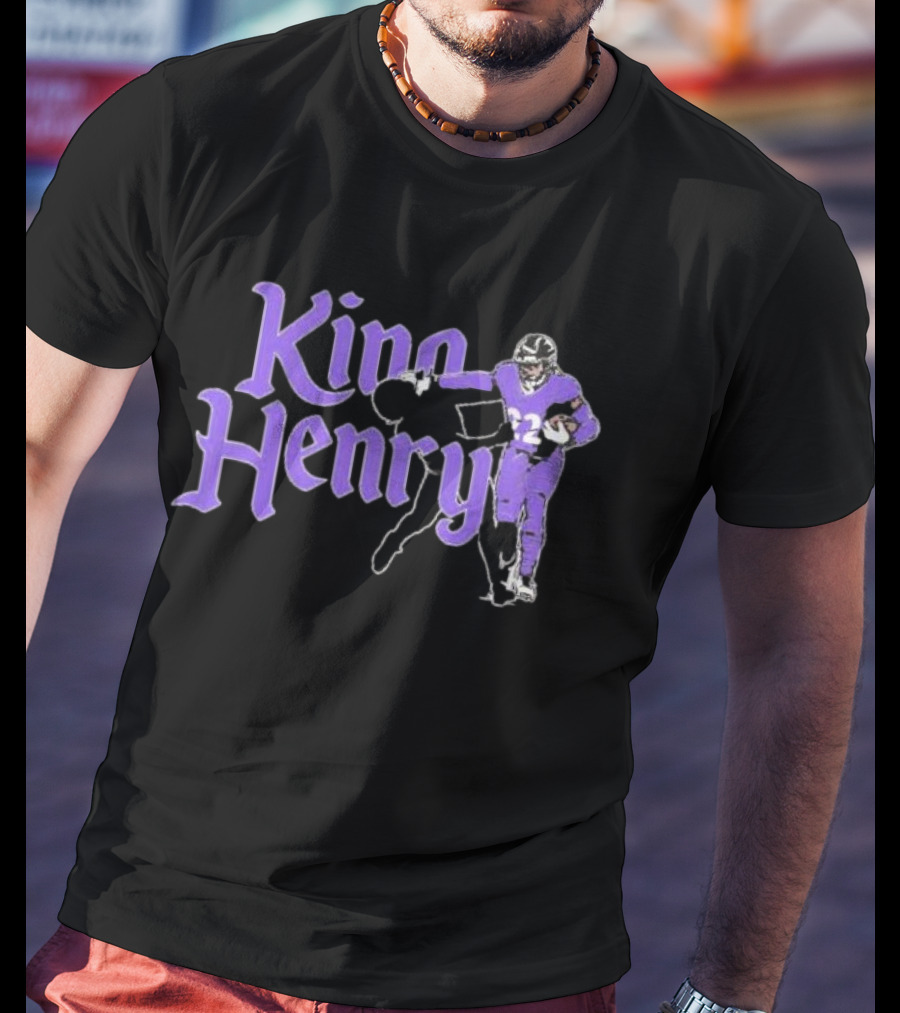 King Henry Derrick Henry Baltimore Ravens Player Number 22 T-Shirt
