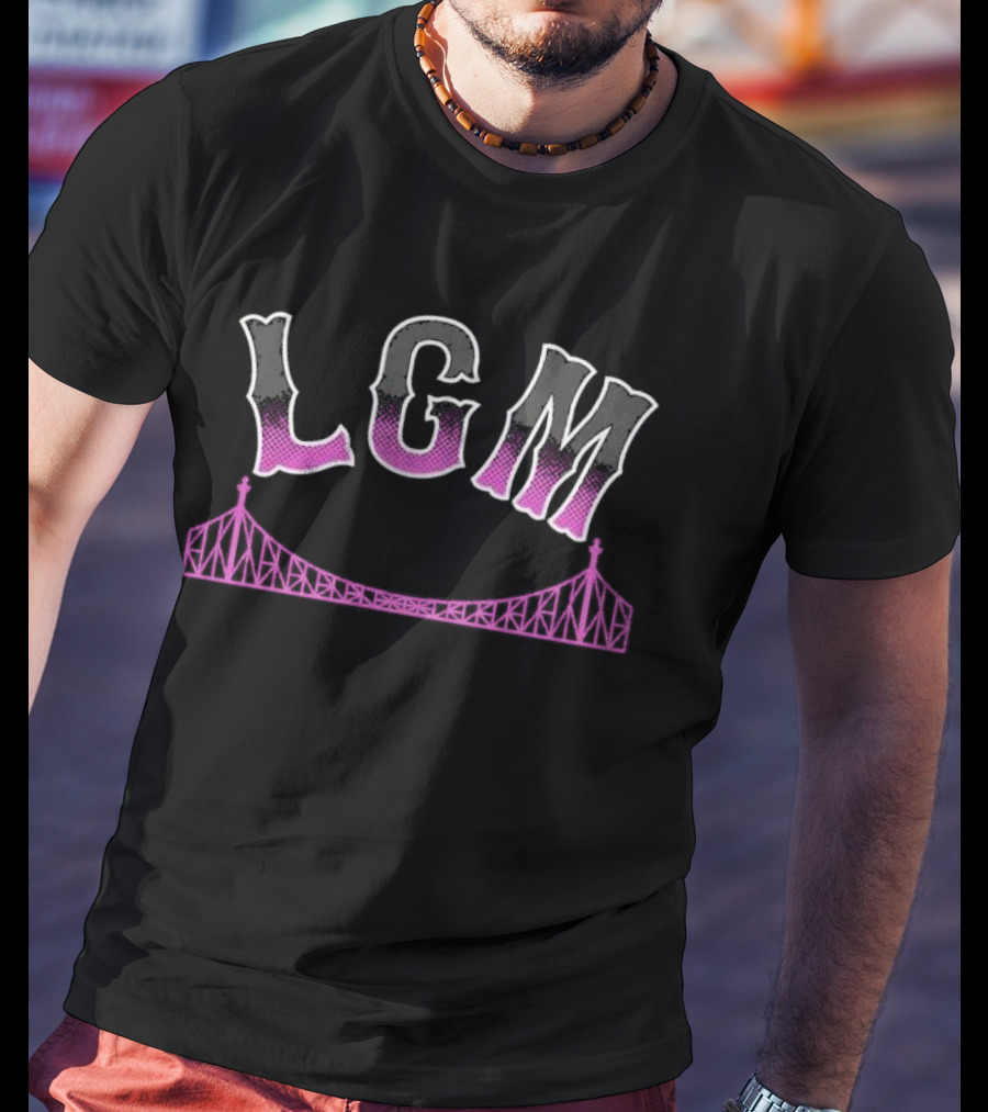 LGM Bridge New York Mets City Grimace T-Shirt