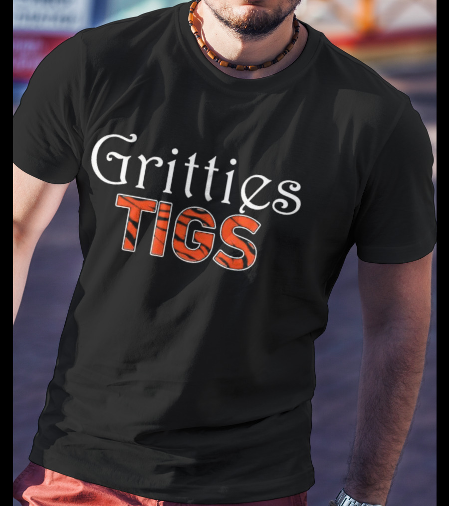 Gritties Tigs Detroit Tigers Tiger Stripe T-Shirt