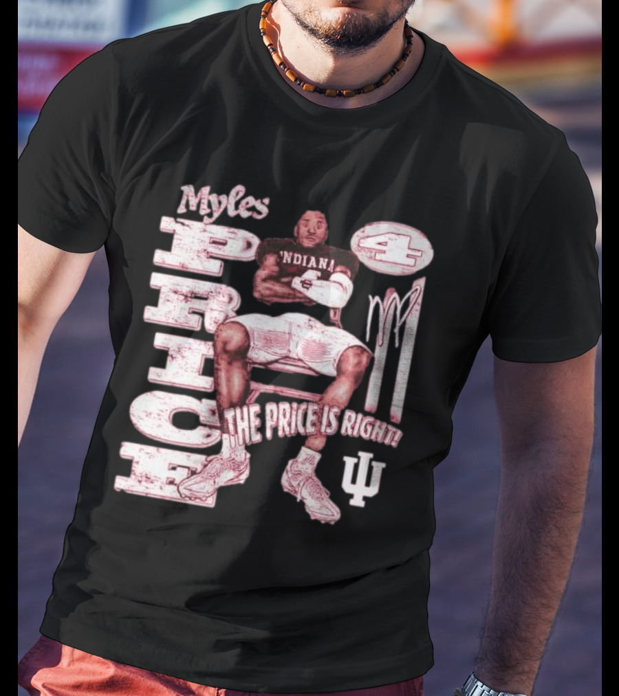 Myles Price Indiana Hoosiers The Price Is Right Football Number 4 T-Shirt