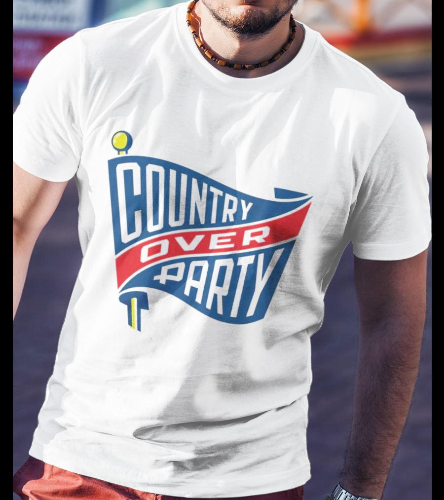 COUNTRY OVER PARTY Flag T-Shirt