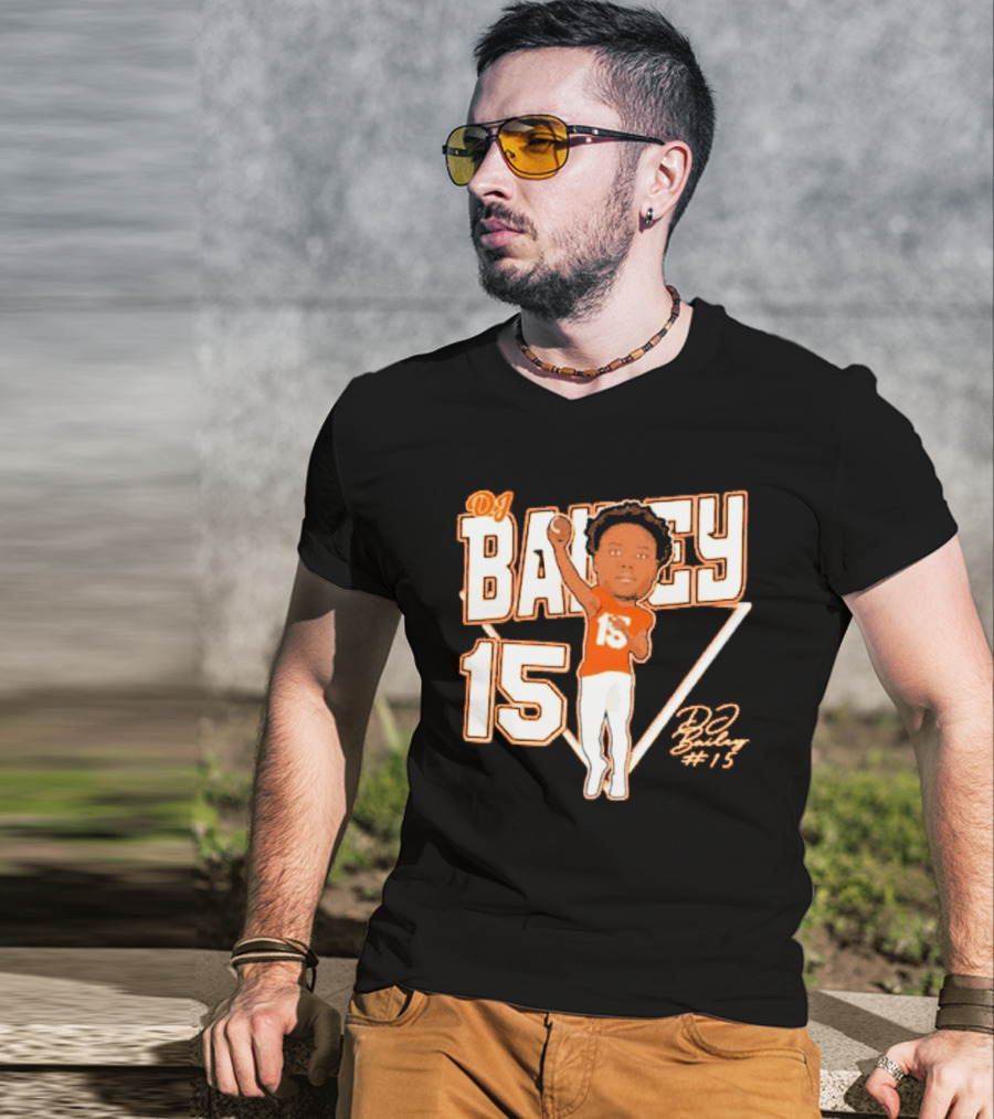 DJ Bailey 15 Sam Houston Bearkats Signature Cartoon T-Shirt