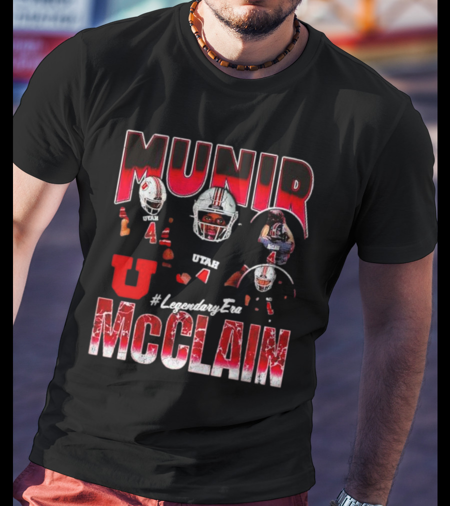 Munir McClain Utah Utes Football #LegendaryEra Vintage T-Shirt