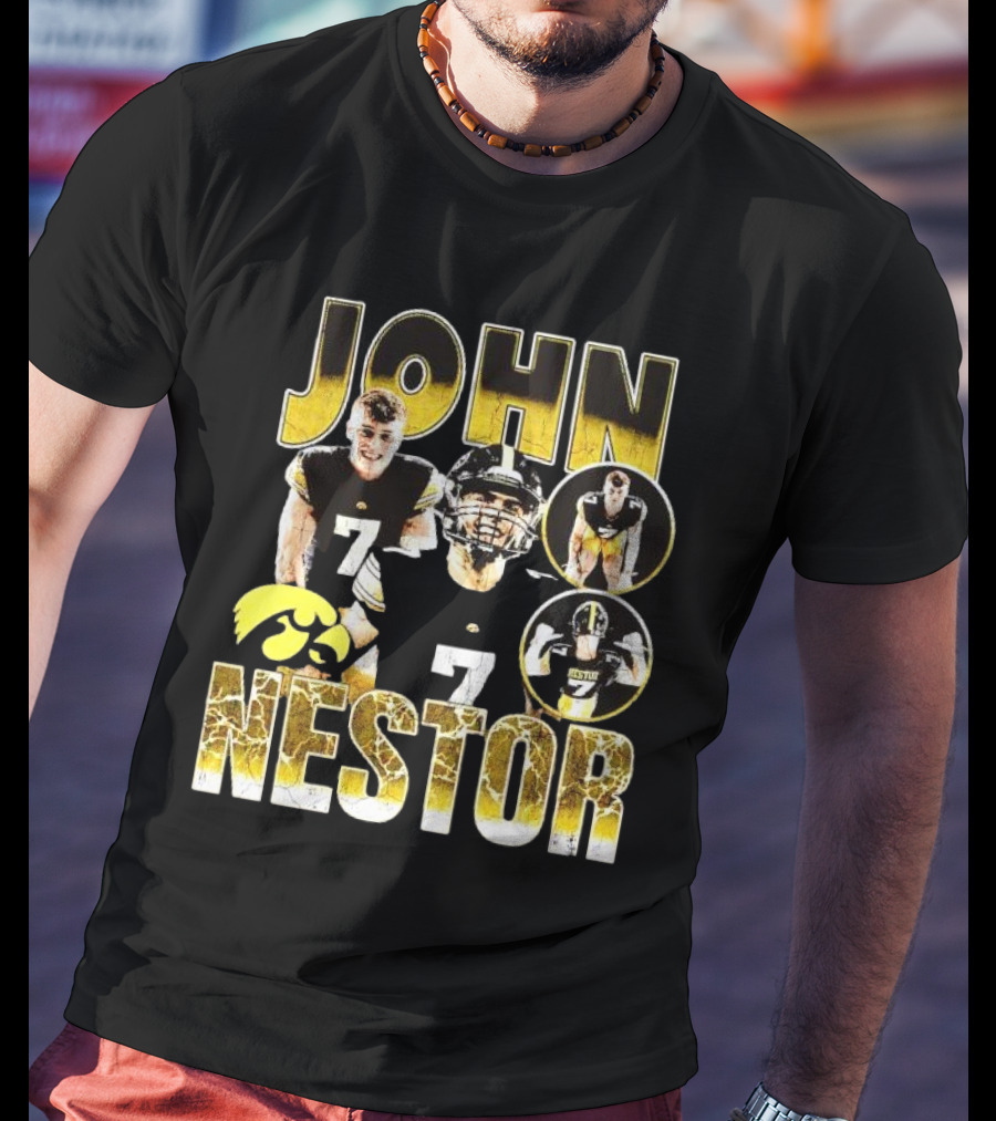 John Nestor Number 7 Iowa Hawkeyes T-Shirt