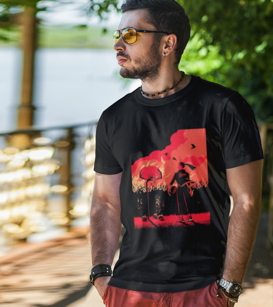 ROTY Caitlin Clark Indiana Fever Cartoon Basketball Scene T-Shirt