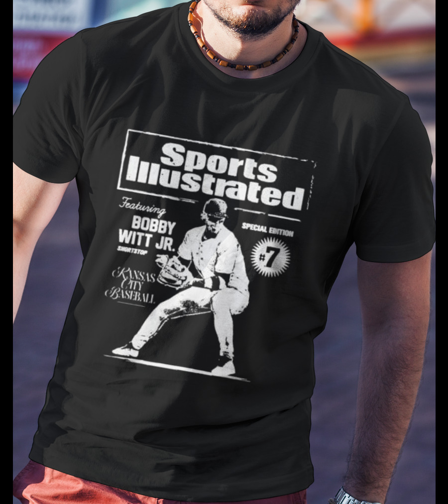 Sports Illustrated Featuring Bobby Witt Jr. Kansas City Baseball Special Edition Shortstop #7 T-Shirt