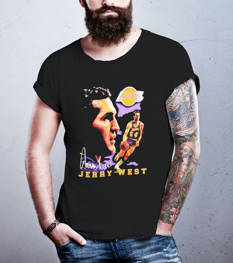 Los Angeles Lakers Vintage Jerry West Forever Signature Lakers T-Shirt
