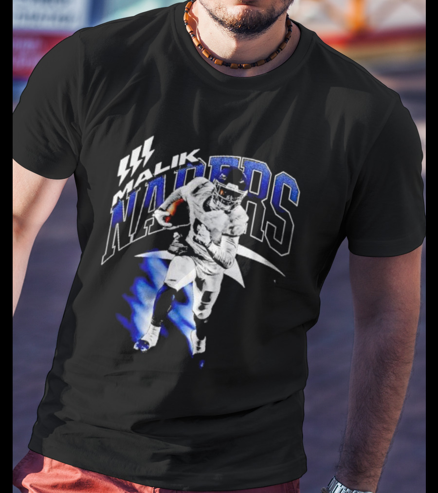 Malik Nabers Vintage New York Football Running T-Shirt