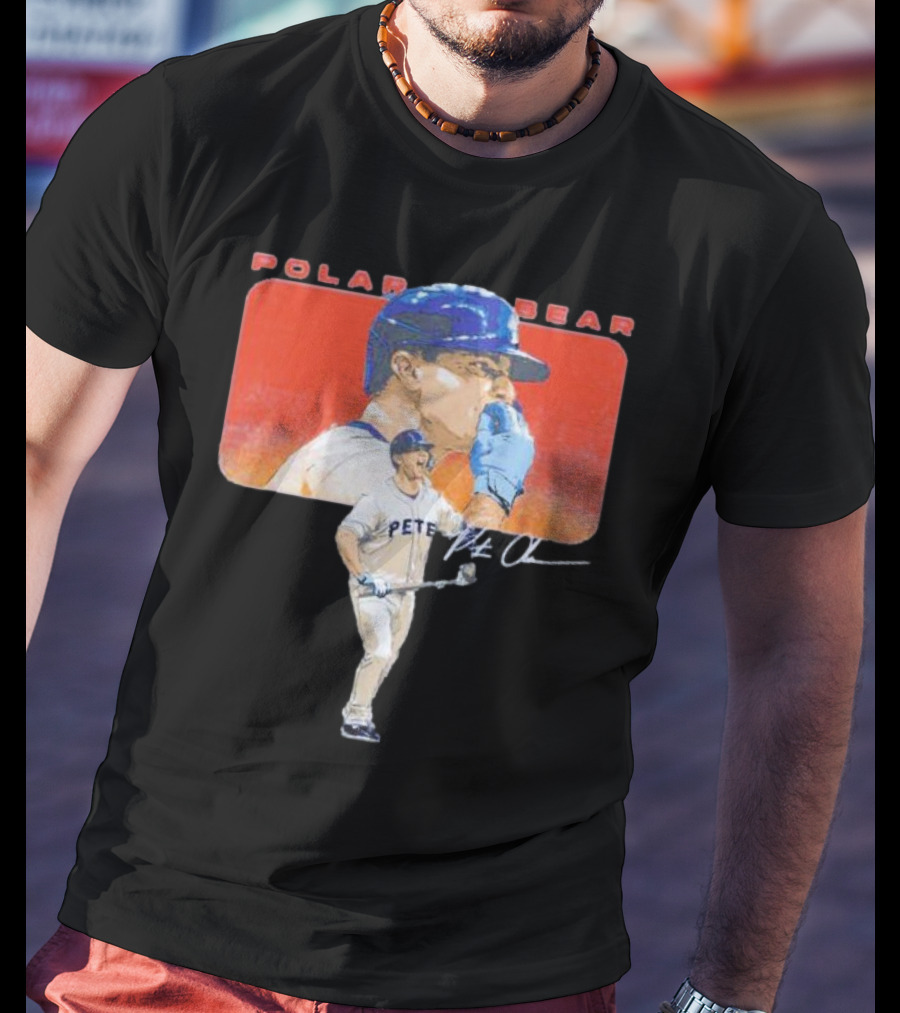 Polar Bear Pete Alonso Chef Kiss New York Mets Signature T-Shirt