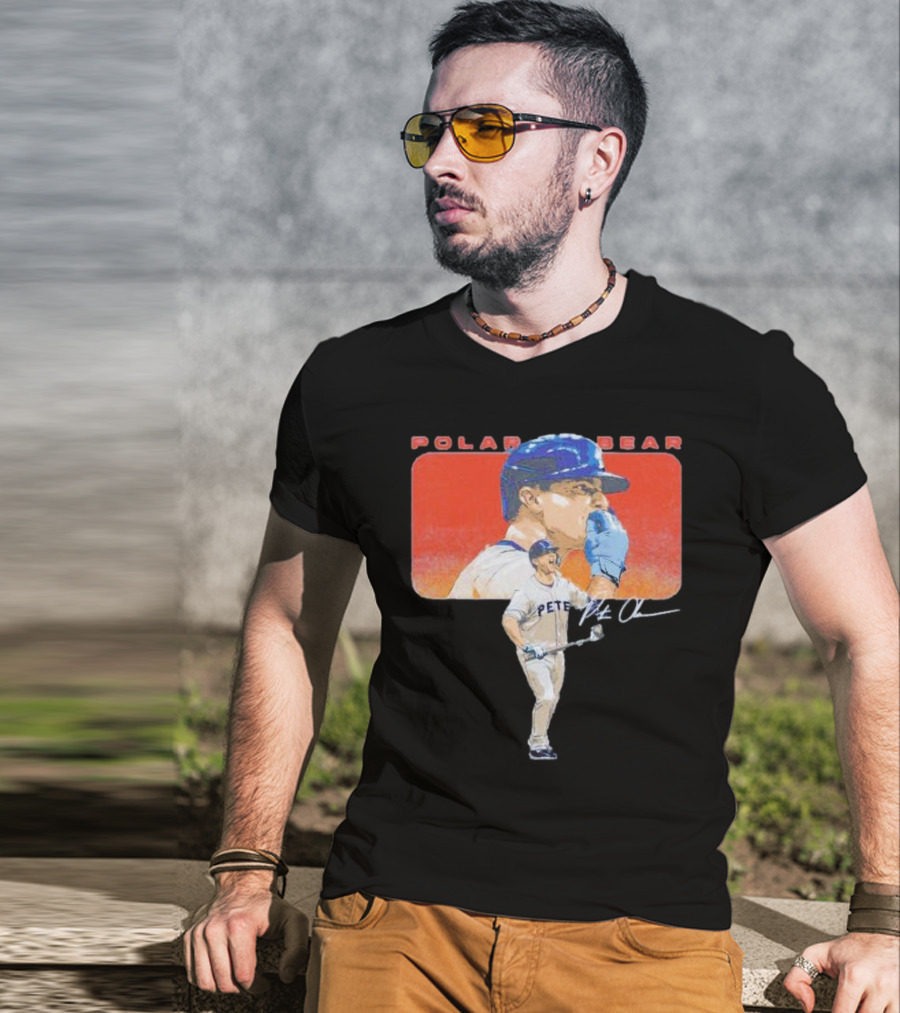 Polar Bear Pete Alonso Chef Kiss New York Mets Signature T-Shirt