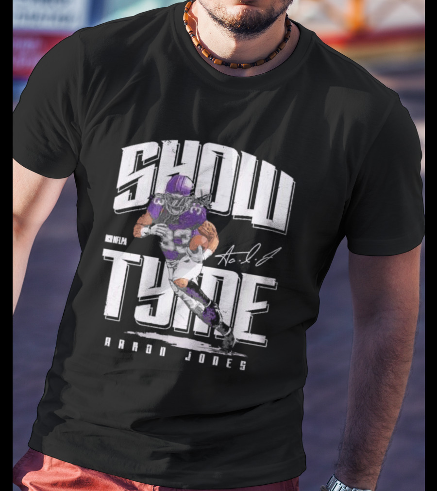 Show Tyme Aaron Jones NFL Minnesota Vikings Signature T-Shirt