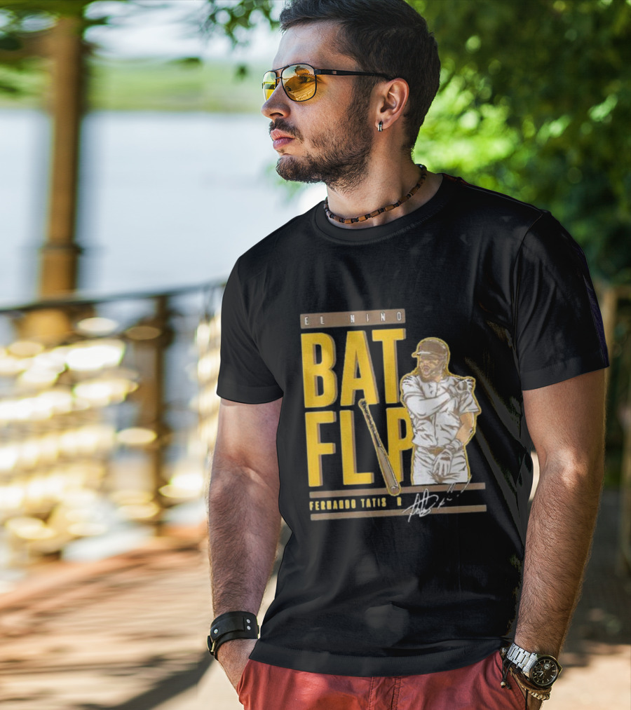 El Nino Bat Flip Fernando Tatis Jr. Signature San Diego Padres T-Shirt