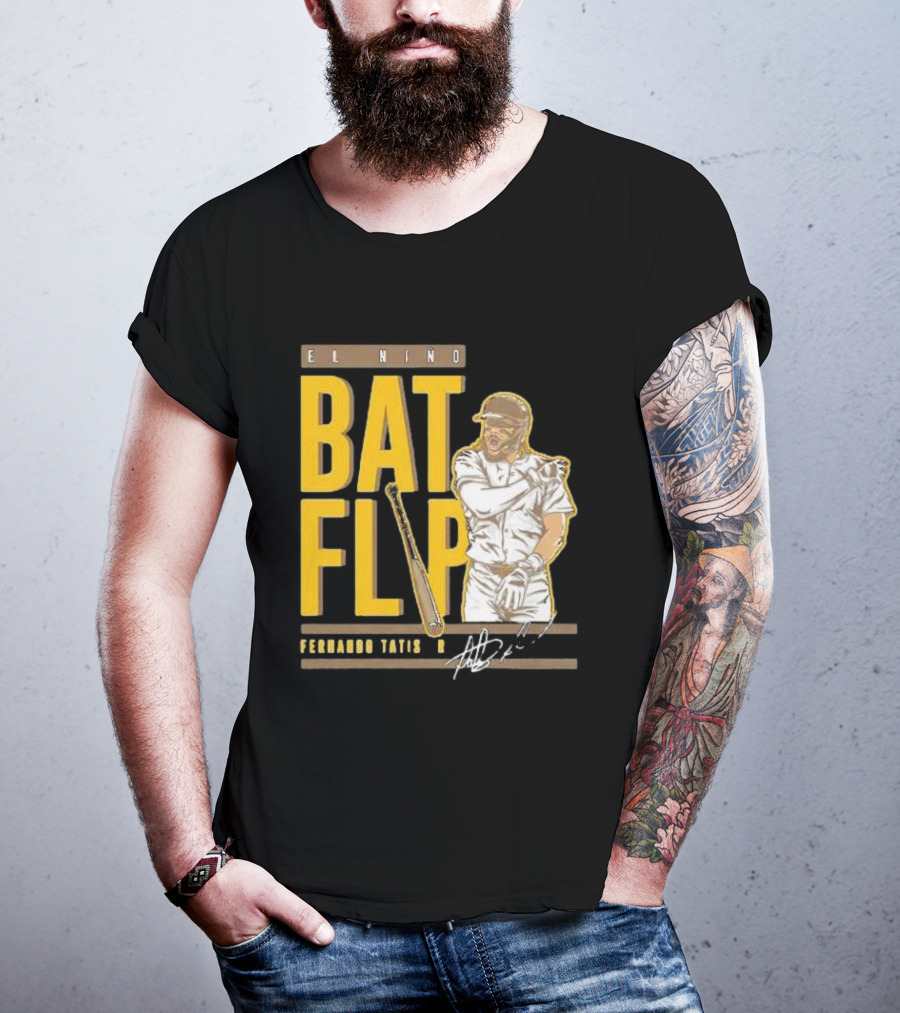 El Nino Bat Flip Fernando Tatis Jr. Signature San Diego Padres T-Shirt
