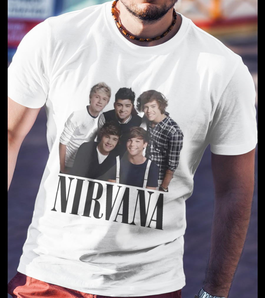 Nirvana One Direction Mashup Fan Shirt Image T-Shirt