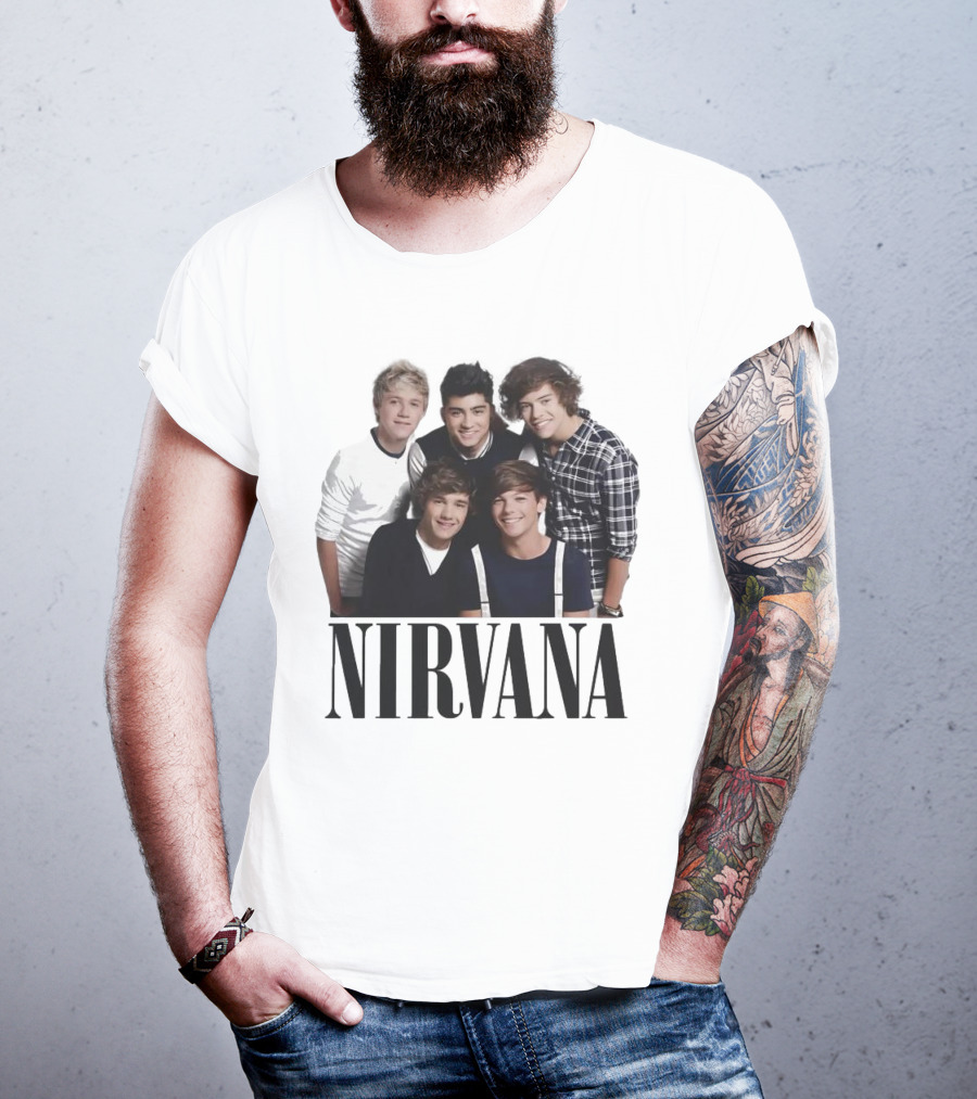Nirvana One Direction Mashup Fan Shirt Image T-Shirt