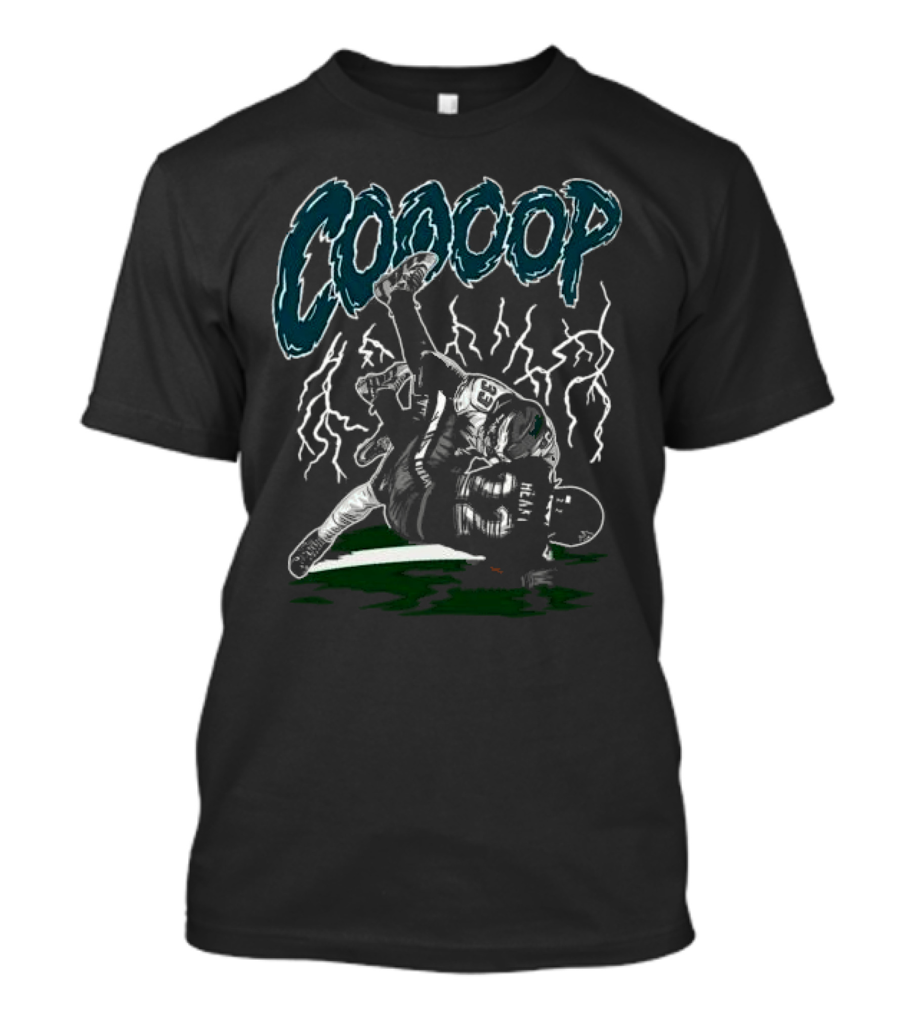 DB Cooper DeJean Derrick Henry Coooop Football Tackle With Lightning Background T-Shirt