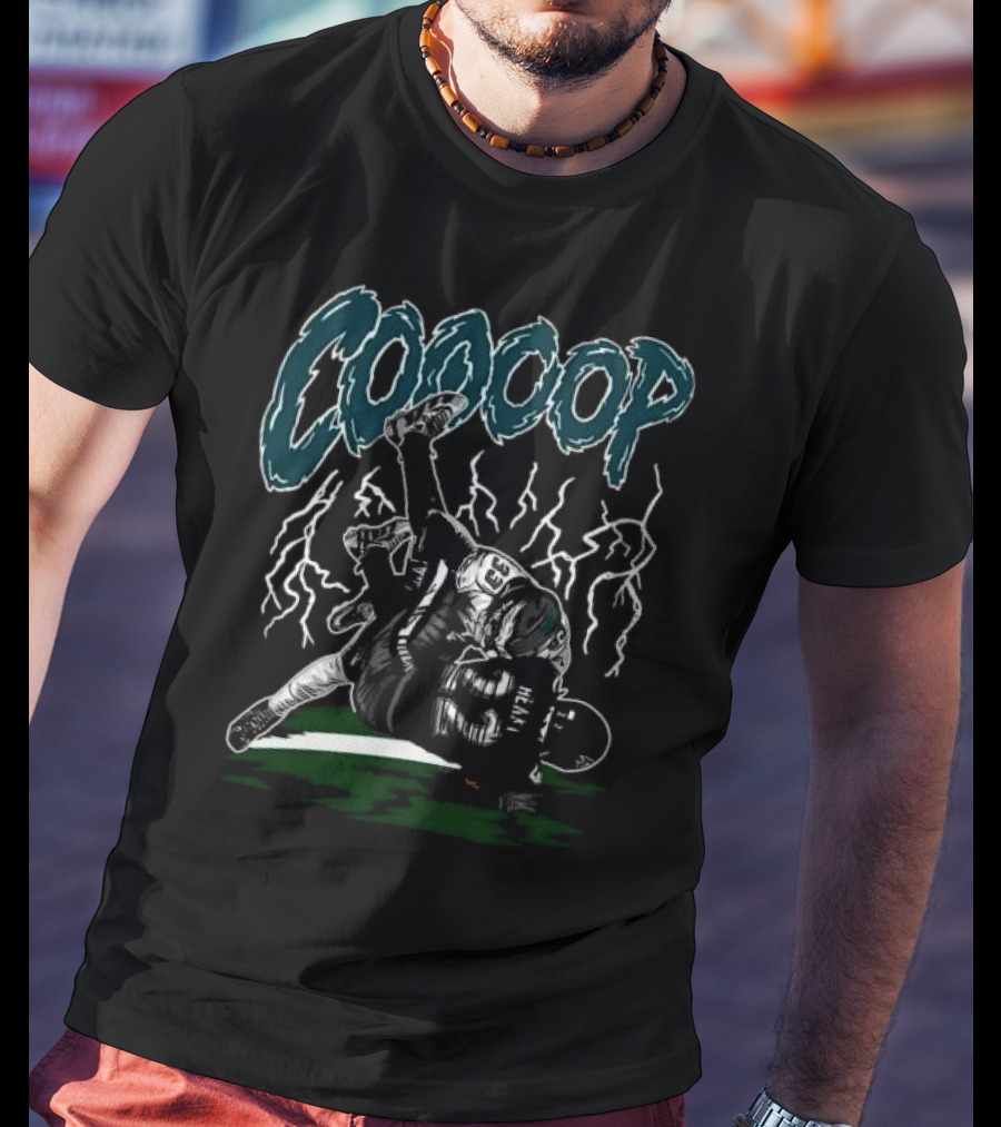 DB Cooper DeJean Derrick Henry Coooop Football Tackle With Lightning Background T-Shirt