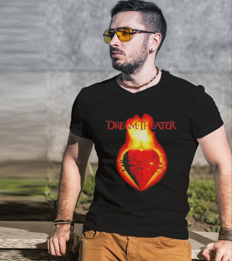 Dream Theater Burning Heart Visual Revolver Winter T-Shirt