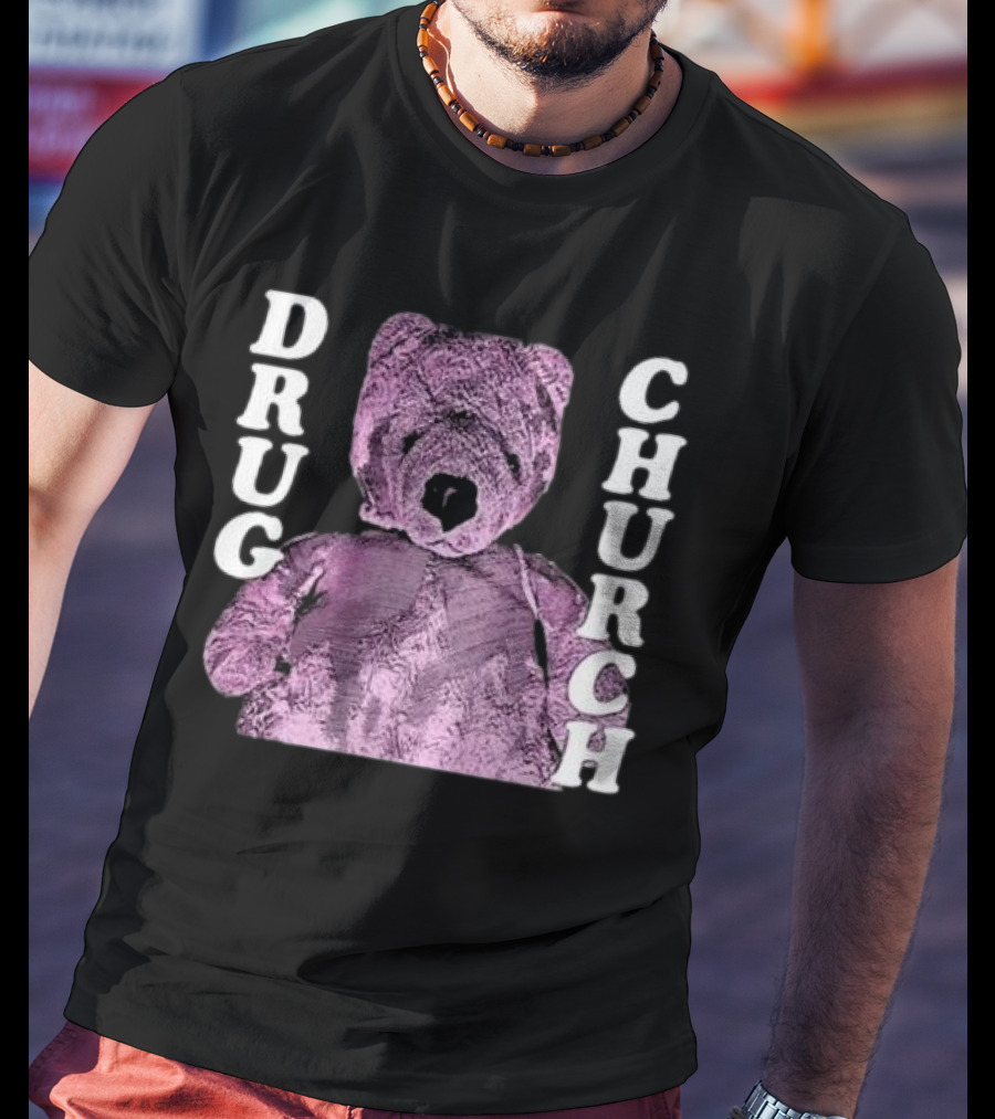 Drug Church Purple Teddy Bear T-Shirt