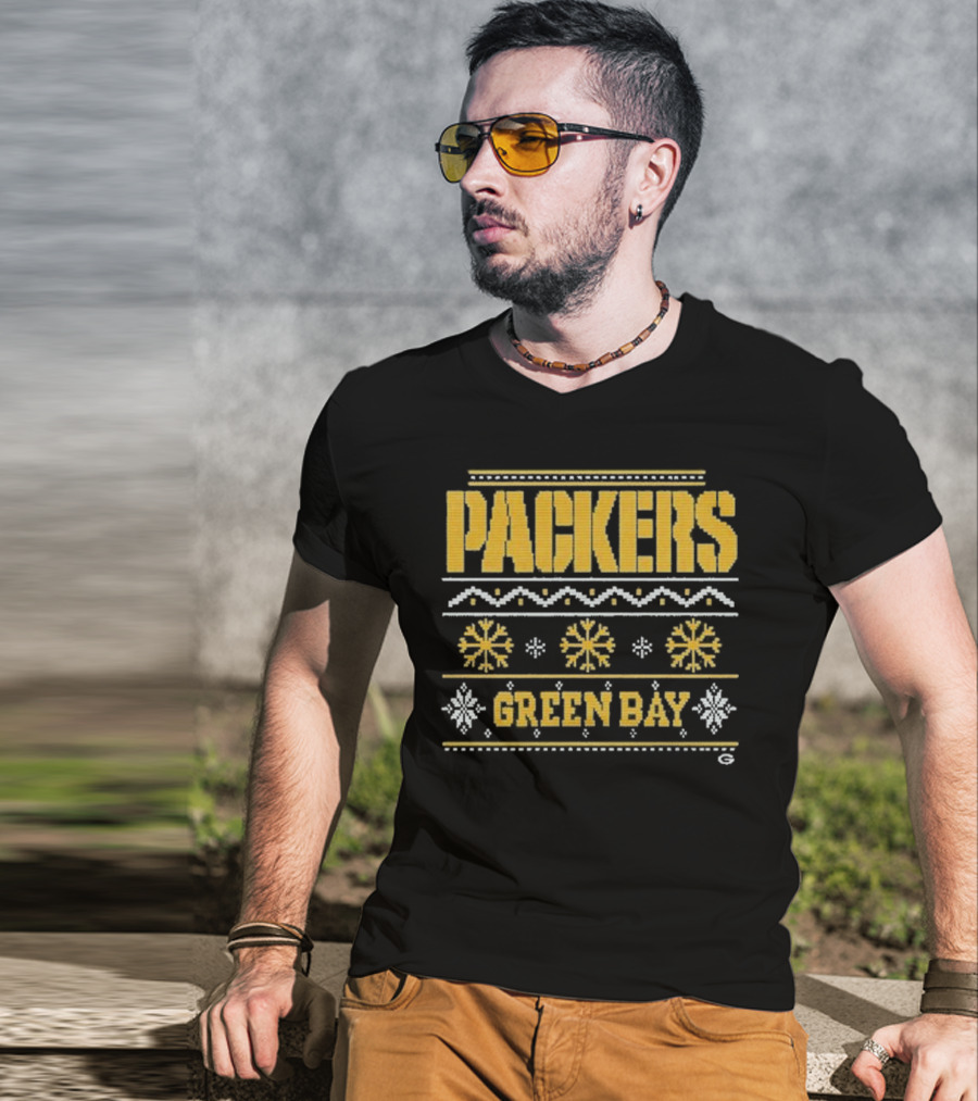 Packers Green Bay Holiday Ugly Christmas T-Shirt