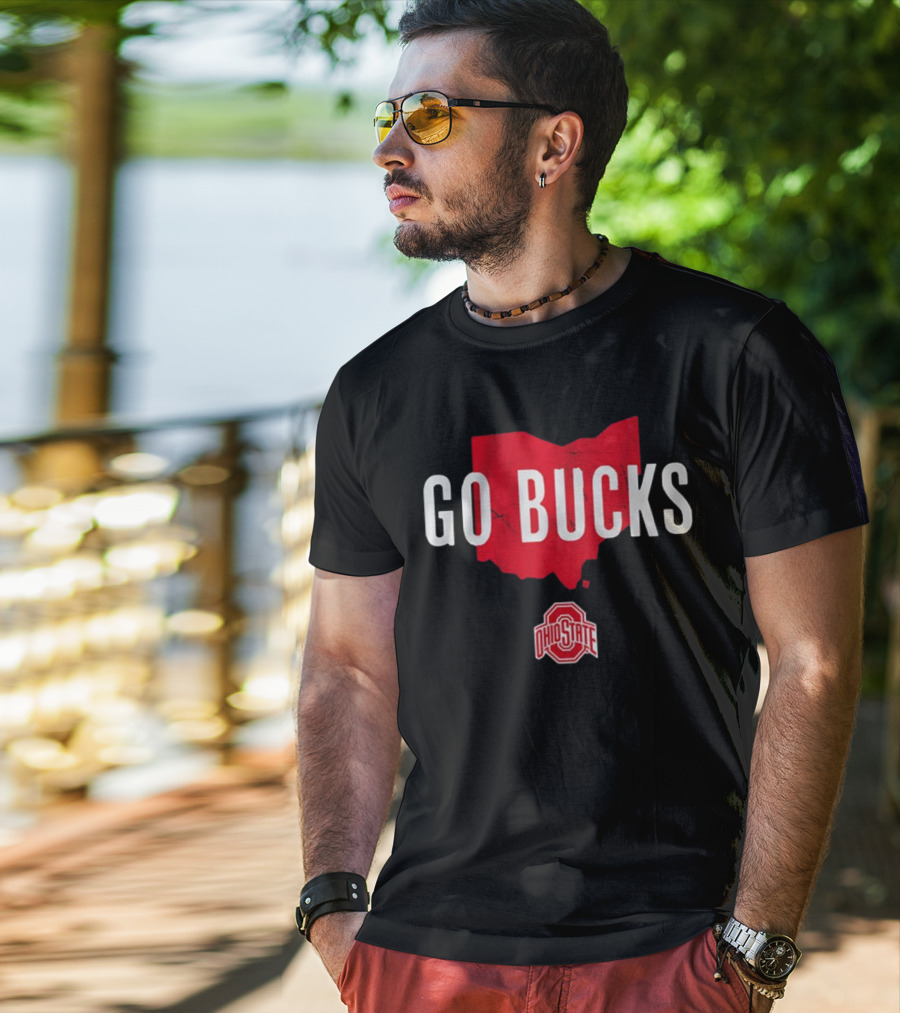 Ohio State Go Bucks Red Map T-Shirt