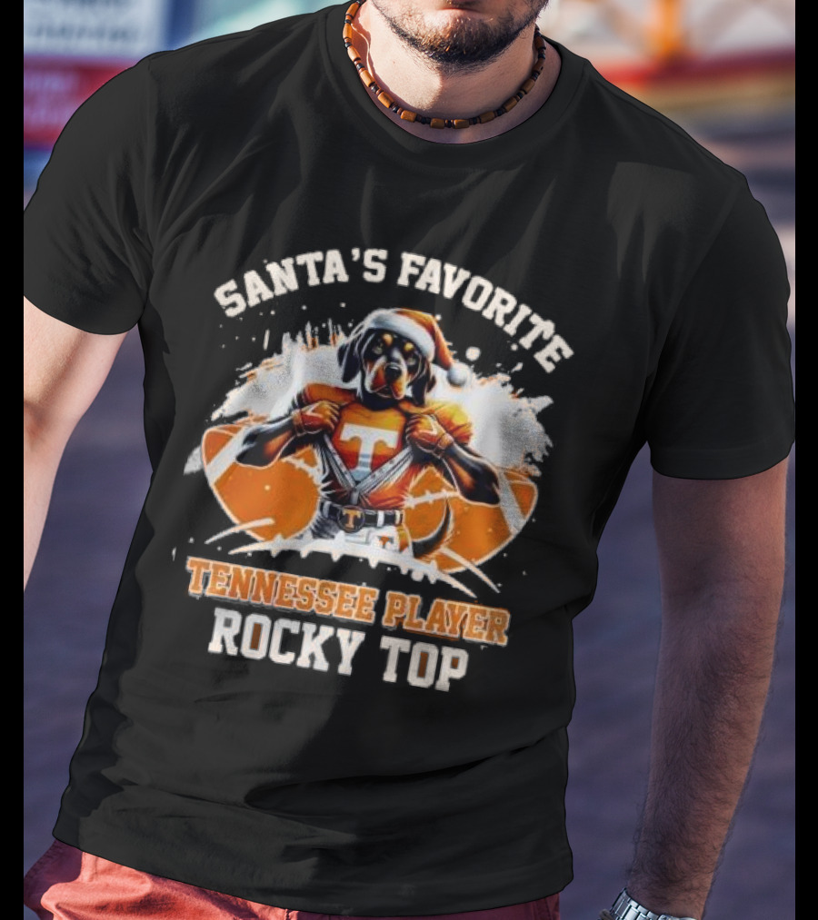 Santa's Favorite Tennessee Player Rocky Top T-Shirt