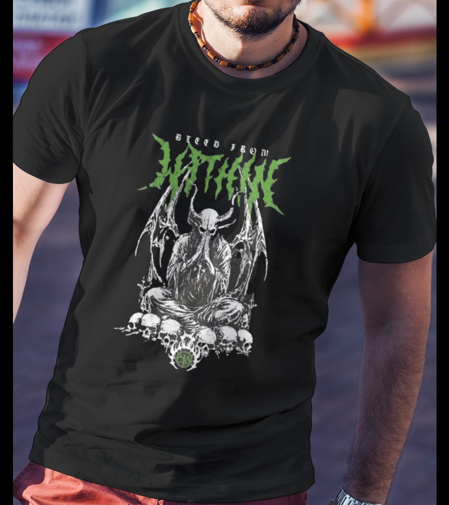Bleed From Within Hope In Hell Demon Figure Surrounded By Skulls T-Shirt