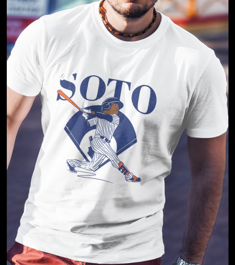 Soto Baseball Caricature Queens Diamond T-Shirt
