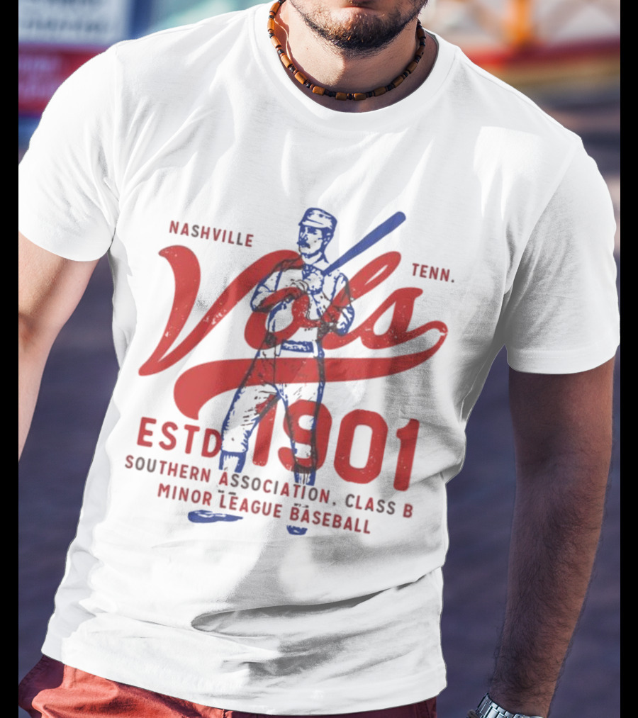 Nashville Vols Tenn ESTD 1901 Southern Association Class B Minor League Baseball T-Shirt