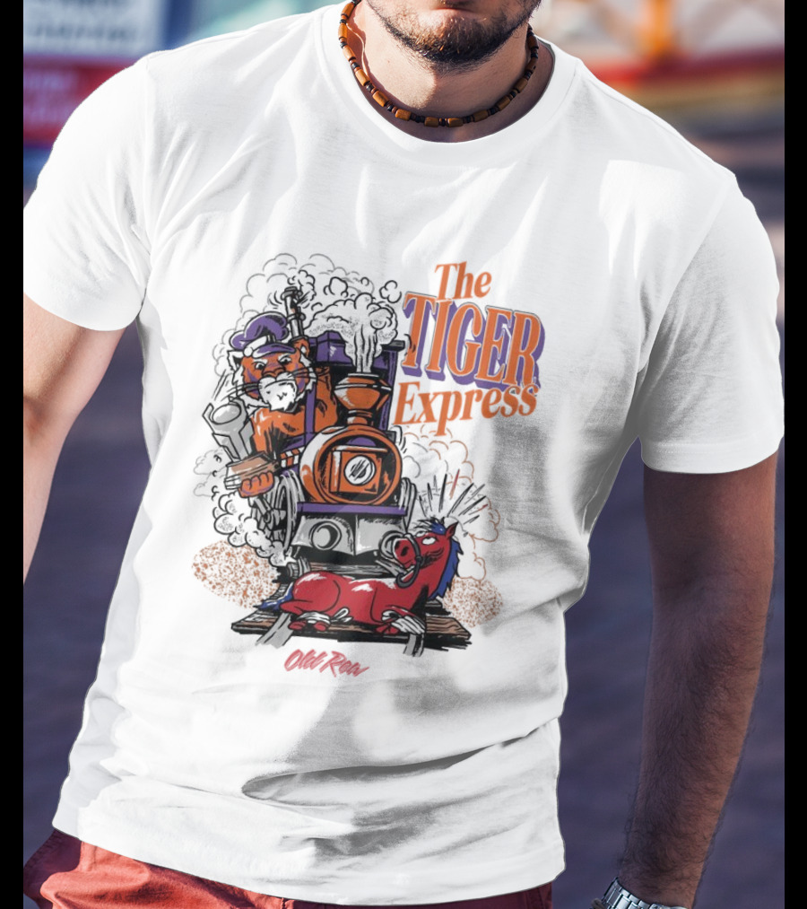 Clemson Tigers The Tiger Express Old Row Steam Train T-Shirt
