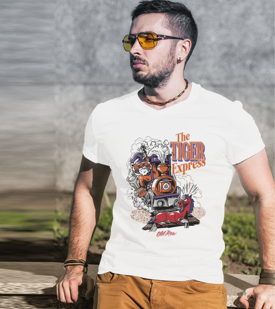 Clemson Tigers The Tiger Express Old Row Steam Train T-Shirt