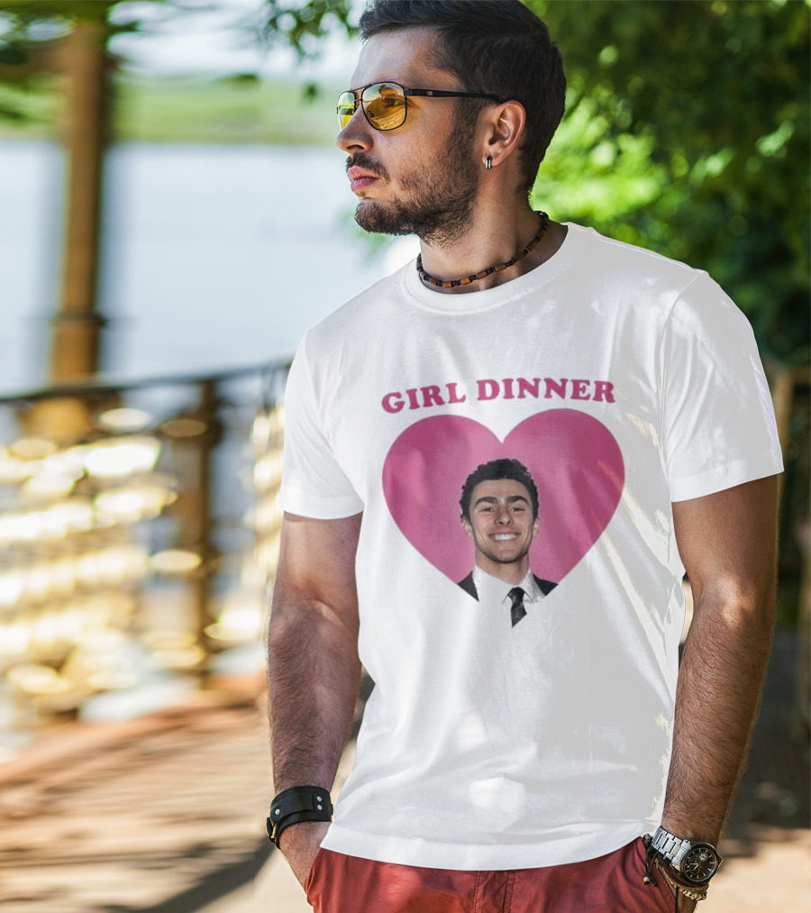 Luigi Mangione Girl Dinner Heart Shape T-Shirt